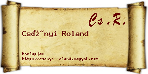 Csényi Roland névjegykártya