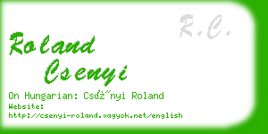 roland csenyi business card